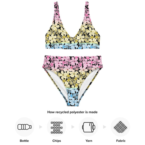 Pansexual Pride Aloha High-Waisted Bikini